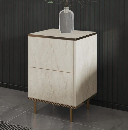 купить Тумбочка Trendy Imaj, TravertinAur, 40x60x35cm в Кишинёве 
