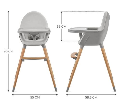 cumpără Scaun de masă KinderKraft Fini 2 GREYKHFINI02GRY0000 grey în Chișinău 