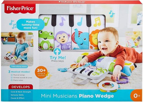 купить Музыкальная игрушка Fisher Price GJD27 Jucărie educațională de pluș pentru jocul pe burtcică Pianul в Кишинёве 