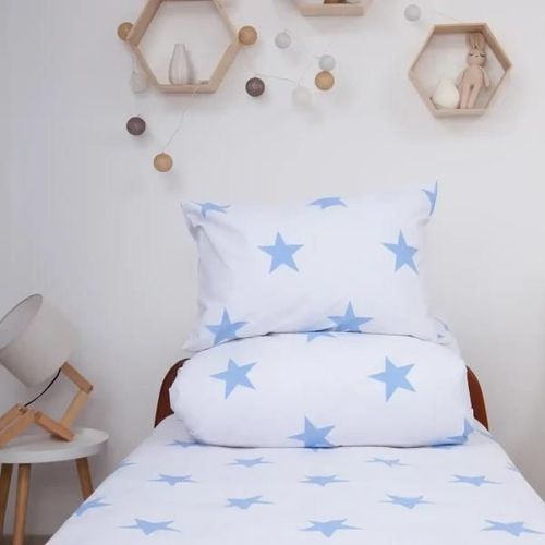 купить Домашний текстиль Relaxe Home 023431 Lenjerie de pat Soft Dreams Single 145x210cm, Stars Blue в Кишинёве 