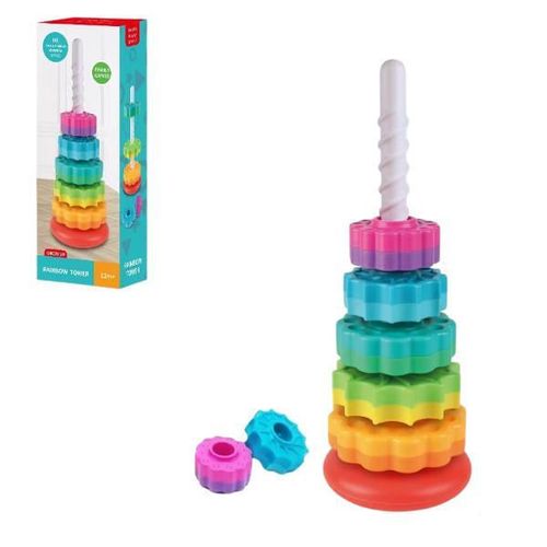 купить Игрушка Essa 8703-1 Piramida Curcubeu cu 5 inele в Кишинёве 