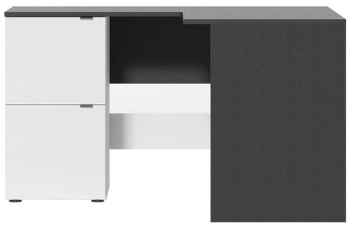 купить Офисный стол Fabrik Home Матео угловой черный ясень\белый ясень, письменый в Кишинёве 