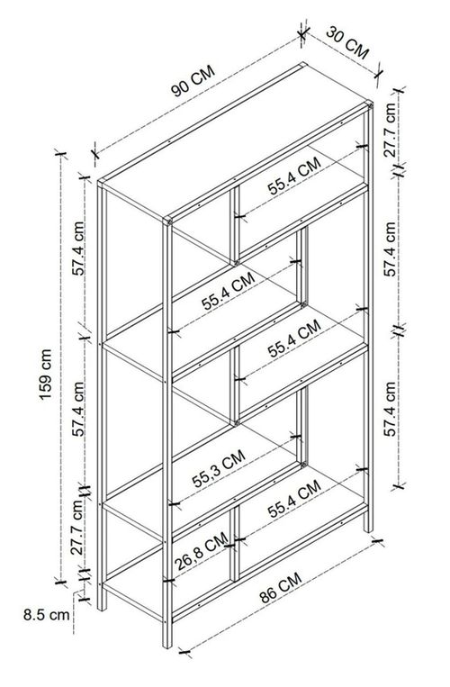 купить Офисный стеллаж Bofigo 15-33-01 White в Кишинёве 