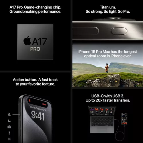 купить Смартфон Apple iPhone 15 Pro 512GB Black Titanium MTV73 в Кишинёве 
