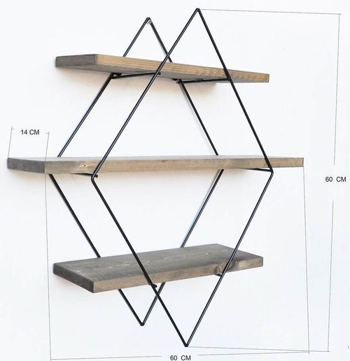 купить Полка декоративная Trendy WR007 din lemn 60x60x14cm (GTR006604) в Кишинёве 