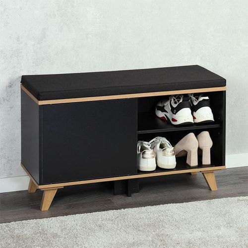 cumpără Raft pentru încălțăminte Kesper 15943 Dulap pantofi negru PAL 77x30x48cm în Chișinău 