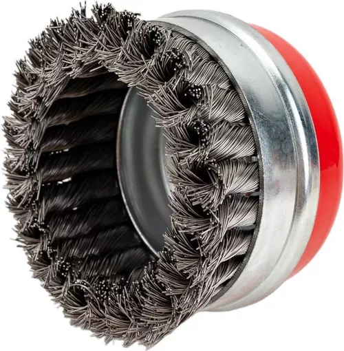 купить Набор головок, бит, насадок Graphite 57H587 Perie din sarma, inox, de tip cupa, 100mm, M14 в Кишинёве 