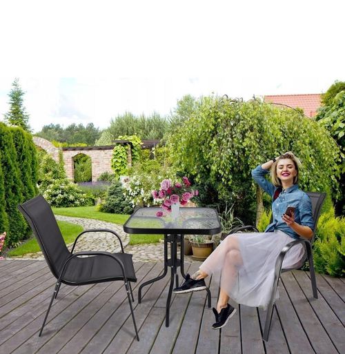 cumpără Set mobilier de grădină Jumi 2 fotolii Fiesta + masa sticla (967977-OM) în Chișinău 