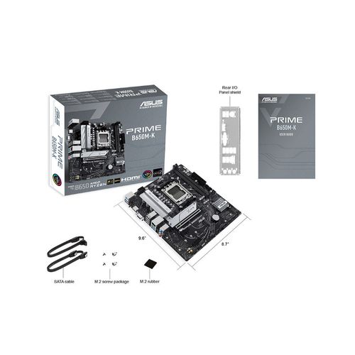 cumpără Placa de baza ASUS PRIME B650M-K AMD B650, AM5, Dual DDR5 6400+MHz, PCI-E 4.0/3.0 x16, D-Sub/HDMI 2.1, USB 3.2, SATA&PCIe RAID, M.2 PCIe 5.0 x4 Socket, M.2 PCIe 4.0 x4, SB 8-Ch., 2.5Gb Ethernet, Aura în Chișinău 