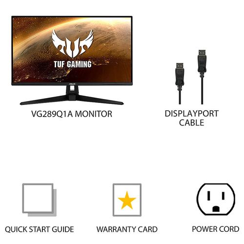 купить Монитор 28 ASUS TUF Gaming VG289Q1A HDR IPS 4K Gaming Monitor WIDE 16:9, 0.16, 5ms, HDR10, 90% DCI-P3, AMD FreeSync, Adaptive-Sync, Contrast 1000:1, H:160-160kHz, V:40-60Hz, 3840x2160 Ultra HD, Speakers 2x2W, 2xHDMI v2.0/Display Port 1.2 в Кишинёве 