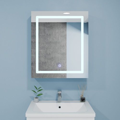 cumpără Oglindă baie Bayro Optima LED touch 600x700 правый белый în Chișinău 