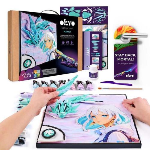cumpără Set de creație Okto 20040 Tablou 3D cu plastilină ușoară 29x29сm Manga, Aer în Chișinău 