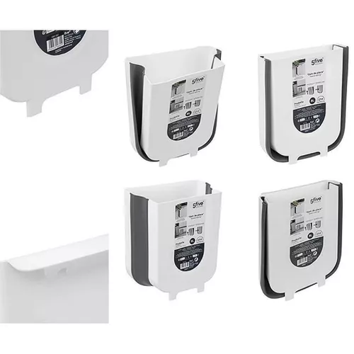 купить Урна для мусора 5five 55788 Cos de gunoi montat pe usa 25.3x18x28.3cm 8l alb-negru в Кишинёве 