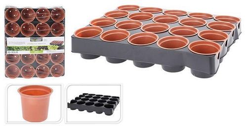 cumpără Ghiveci pentru flori ProGarden 50565 Поддон для рассады с горшками 20 шт, 29.5x24.5x5cm în Chișinău 