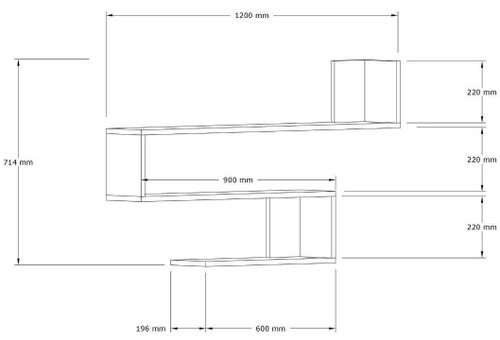 купить Полка декоративная Hanah Home Penne White в Кишинёве 
