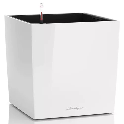 купить Цветочный горшок Lechuza Cube Premium 30, White в Кишинёве 
