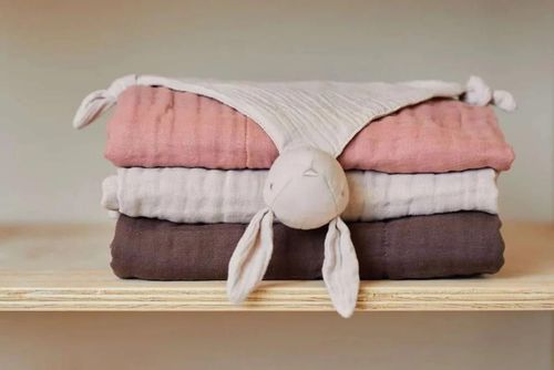 купить Детское постельное белье Jollein 523-557-66043 Paturica Wrinkled Cotton Chestnut, 120x120cm в Кишинёве 