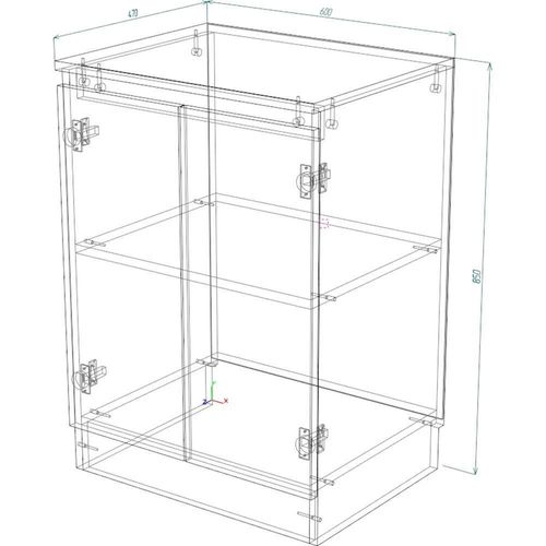 купить Комод Smartex (16415) Т8 60cm Grafit в Кишинёве 