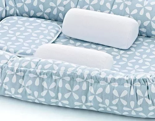 купить Гнездо для новорожденных BabyJem 419 Saltea reductor BabyNest Between parents Blue Clover в Кишинёве 