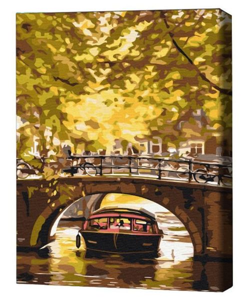 cumpără Tablou pe numere BrushMe BS52615 40x50 cm (în cutie) – Plimbare cu barca pe canale în Chișinău 