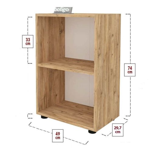 купить Офисный стеллаж Nex Home Folder, 49x30x73 cm, Дуб (13-22-02) в Кишинёве 