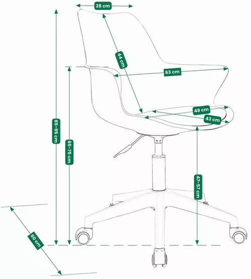 cumpără Fotoliu de birou Jumi CM-333857 INEZ, Negru în Chișinău 