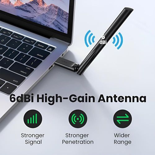 купить Wi-Fi адаптер Ugreen 90339 AC650 High-Gain Dual Band Wireless USB Adapter CM496 в Кишинёве 