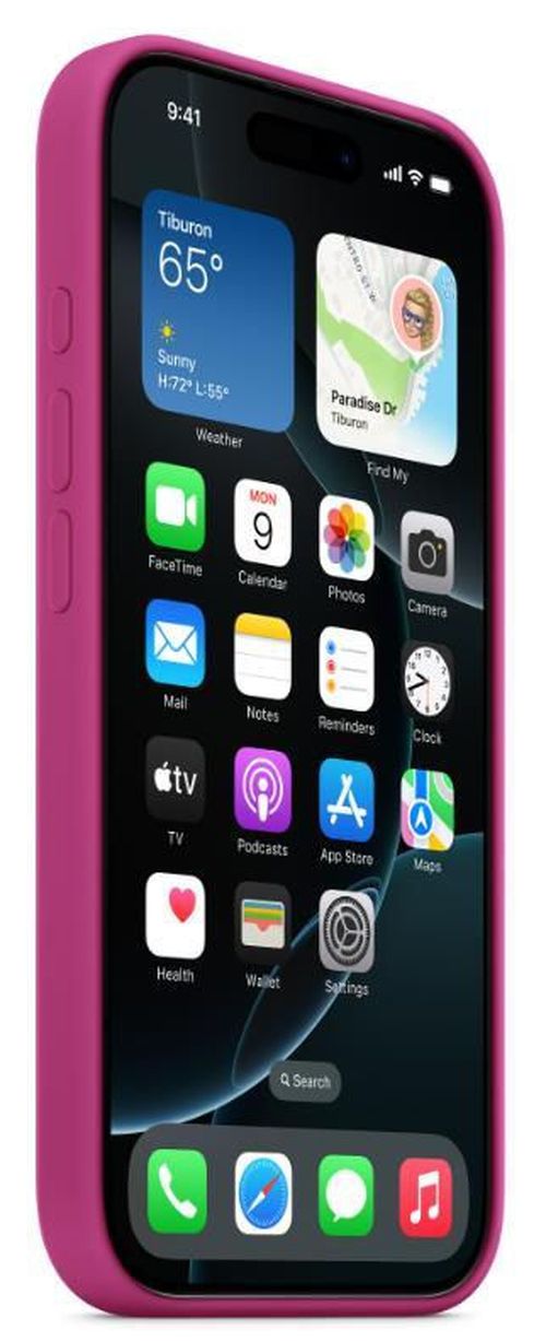 cumpără Husă pentru smartphone Apple iPhone 16 Pro Silicone Case with MagSafe Fuchsia MYYN3 în Chișinău 