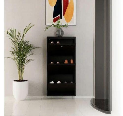 cumpără Raft pentru încălțăminte Trendy Locking 3 Piece Metal-Black, 50x103x15cm în Chișinău 