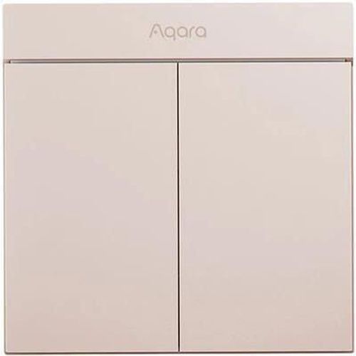купить Выключатель электрический Aqara by Xiaomi ZNQBKG25LM Rose H1M - 2 клавиши (c нулём) квадратный подрозетник в Кишинёве 