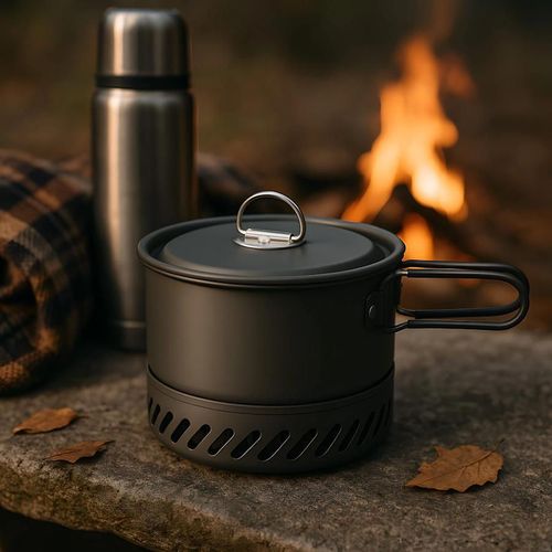 купить Посуда походная Nils NC4203 Oală de camping cu radiator de căldură 1000ml в Кишинёве 