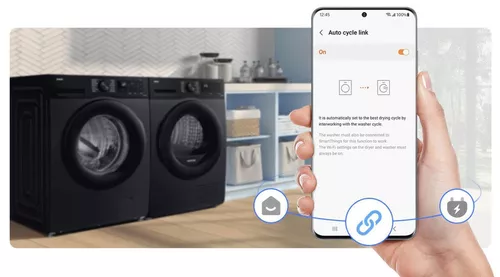 cumpără Mașină de spălat și uscat rufe Samsung WW90CGC04DAELE + DV90CGC2A0AELE în Chișinău 