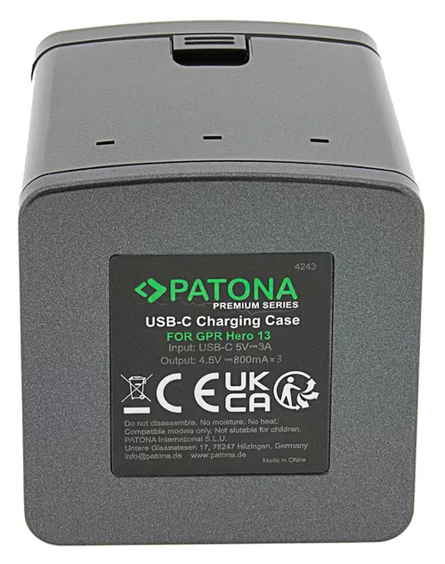 cumpără Încărcător foto și video Patona Premium triple charger charging box for GoPro Hero 13 incl. USB-C cable în Chișinău 