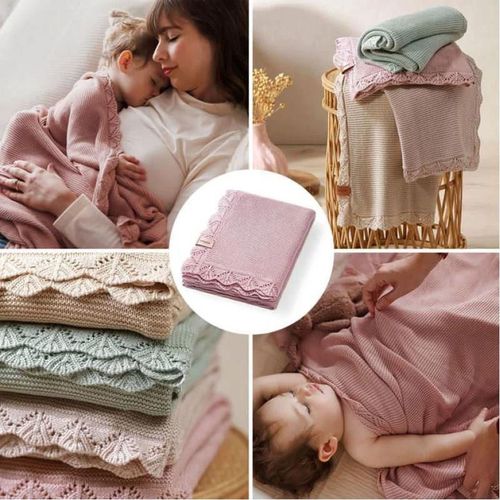 купить Комплект подушек и одеял BabyOno 1674/01 Patura de bambus tricotata /roz/ в Кишинёве 