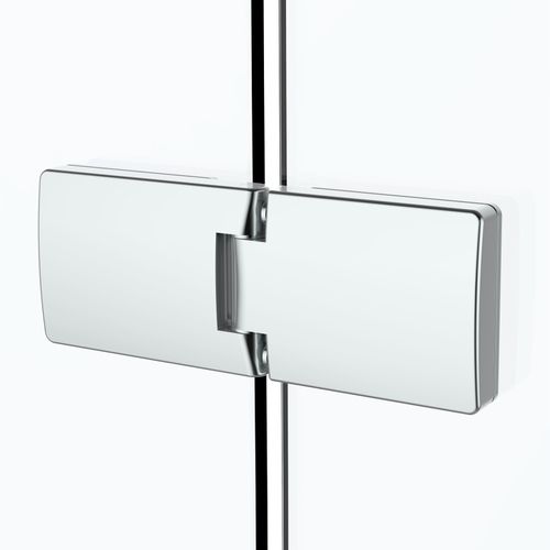 Cabină de duș LIBRA 120 * 80 * 200cm (sticlă + uși), reversibilă, articulată, cromată, sticlă transparentă 8mm 