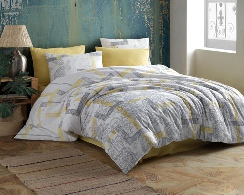 купить Домашний текстиль Promstore 44286.12 2сп NH Ranforce Martina желт, голуб, полико в Кишинёве 