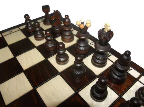 купить Настольная игра miscellaneous 5233 Sah din lemn 30 cm CH134AK Pearl, king 6,5 cm fag, mesteacan в Кишинёве 