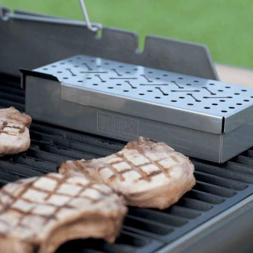 купить Товар для пикника Weber W7576 Smoker Box Inox, container pentru afumare cu aschii в Кишинёве 