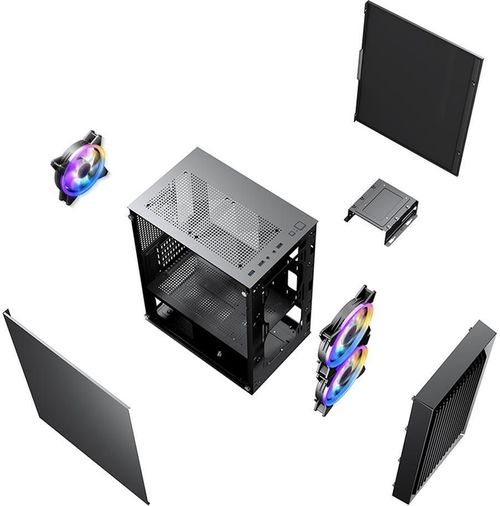 cumpără Carcasă PC 1stplayer BS-2 BLACK, mATX w/o PSU (BS-2-BK-3F1) în Chișinău 