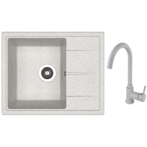 купить Мойка кухонная со смесителем Dr.Gans Nika 580 + SanDonna F 7073 gri в Кишинёве 