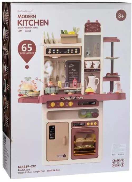 купить Игровой комплекс для детей Essa 889-212 Set Bucătărie Modern Kitchen (lumină/sunet), 65 elem. в Кишинёве 