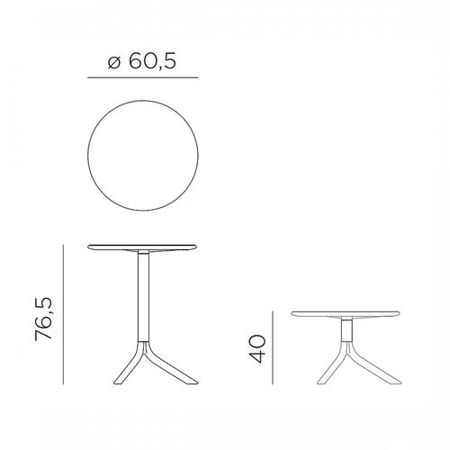 cumpără Masa de gradina Nardi SPRITZ ROSSO 40058.07.000 (Masa pentru gradina exterior terasa balcon) în Chișinău 