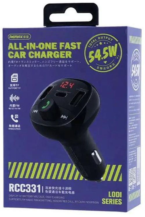 cumpără Modulator MP3 FM Remax RCC331 54W PD+QC Black în Chișinău 