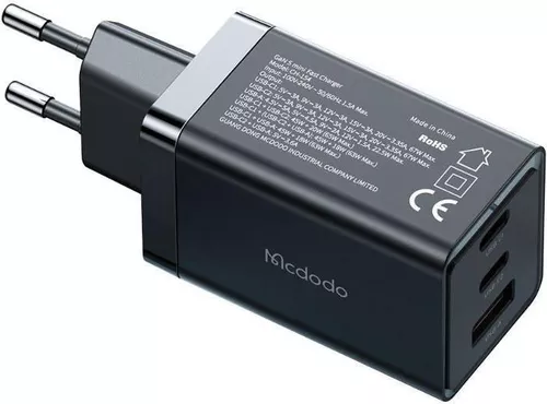 cumpără Încărcător cu fir MCDODO CH-1540 GaN 5 Mini Chargers 2xType-C 1xUSB 65W, Black în Chișinău 