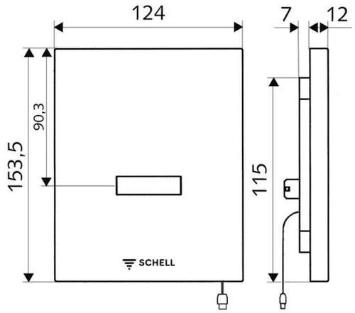 купить Кнопка смыва Schell Clapeta actionare pisoar infrarosu EditionE CR (028080699) в Кишинёве 