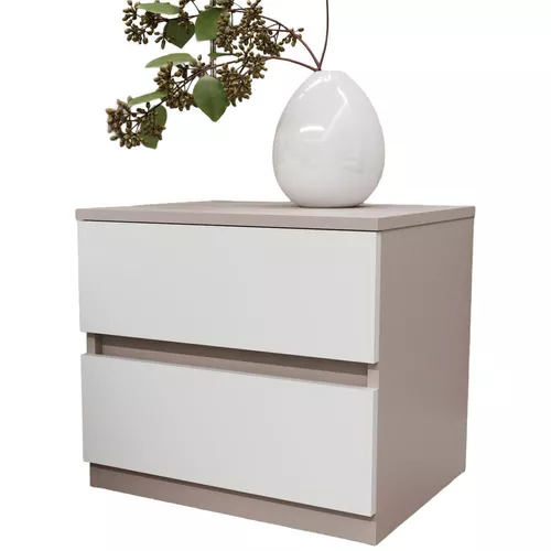 cumpără Noptieră Bayro Harmony 550x500x450 серый камень фасад белый în Chișinău 
