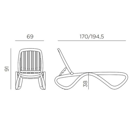 cumpără Sezlong Nardi TROPICO TORTORA 40413.10.000 (Sezlong pentru gradina exterior terasa bazin) în Chișinău 