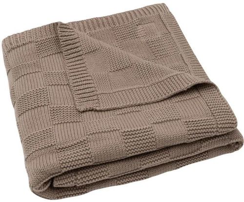 cumpără Lenjerie de pat pentru copii Jollein 516-511-68125 Paturica Box Knit Milky Coffee GOTS, 75x100cm în Chișinău 