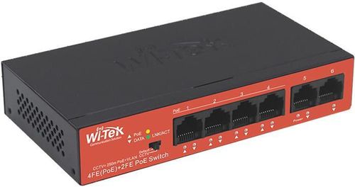 купить Switch/Коммутатор Wi-tek WI-PS205H (4PoE + 2Uplink) в Кишинёве 