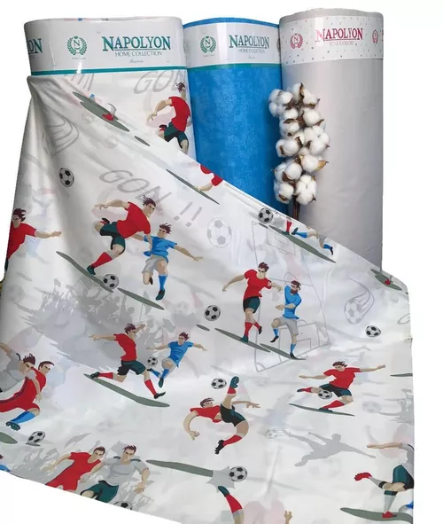 купить Домашний текстиль Cottony SLPR Ranforce Fotbalisti/Albastru aprins (240): 2 pers в Кишинёве 